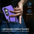 thumbnail image 6 of JTCASES for Samsung Galaxy S22 Plus Case, Lens Protective Frame Foldable Rotating Bracket 2-layer Anti-fall Shockproof Anti-scratch Rugged Shell for Samsung Galaxy S22 Plus, Purple, 6 of 9