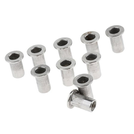 

10 Pcs Rivet Nuts Insert Screw / M5 / M6 / M8 Stainless Steel Threaded Nut as described