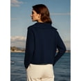 thumbnail image 4 of PAOLA RIBONI Trendy and Comfortable Women's Half-Zip Pullover Featuring Relaxed Fit and Chic Ribbed Design, Perfect for Daily Wear and Cozy Nights, 4 of 15