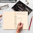 thumbnail image 4 of FORMRS 1-Subject Spiral Notebook 8" x 5" College Ruled 60 Refillable Sheet A5 Hard Cover, Dark Flowers Pattern, 4 of 7