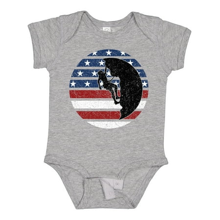 

Inktastic Rock Climbing USA Flag Gift Baby Boy or Baby Girl Bodysuit