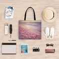 thumbnail image 6 of Canvas Tote Bag for Women Girls Design Print Beach with Pink Rose Petals Tote, 6 of 8