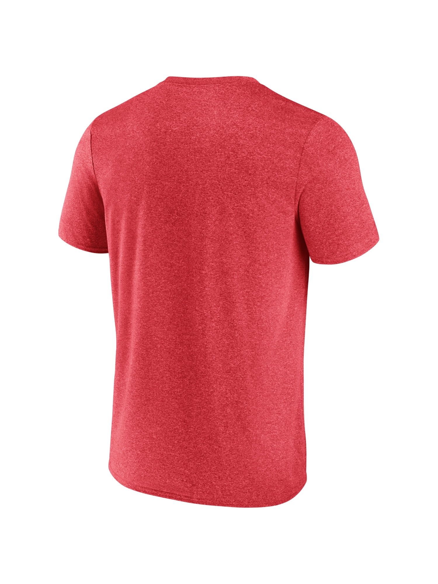 NCAA Wisconsin Badgers Men's Synthetic Red Heather Short Sleeve T-Shirt