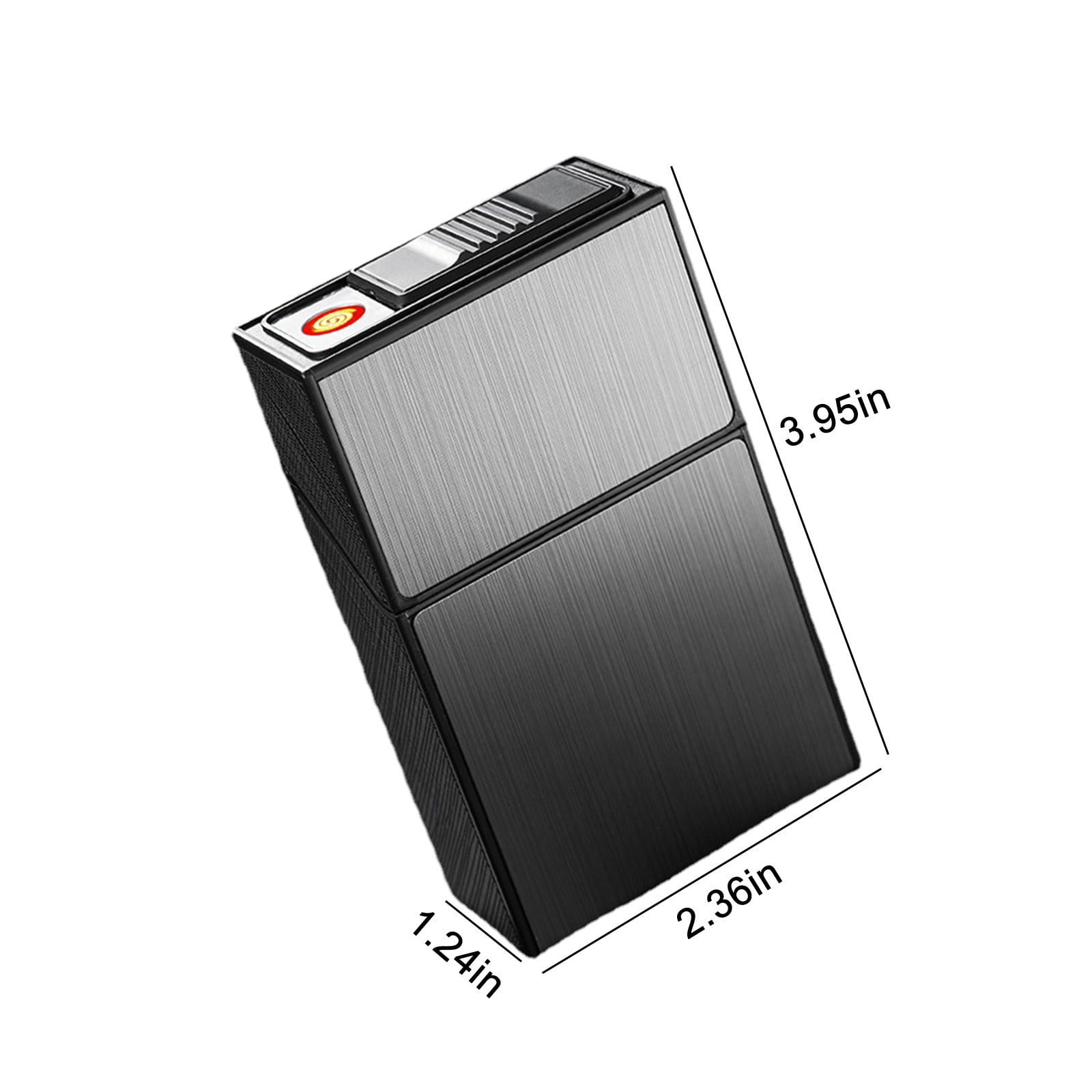 Cigarette Case with Lighter, Cigarette Case Module with Electric Lighter  USB Rechargeable for Whole Package Cigarettes King Size,Flameless,  Windproof,Moisture-Proof - Walmart.com