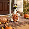 thumbnail image 4 of Lzobxe Garden Goose Statue Clothes 23" Porch Goose Costume Set, Fall Harvest Themed Goose Statue Outfit with Hat Entryway Front Door Back Yard, 4 of 7