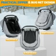 thumbnail image 6 of Orzbow Winter Baby Car Seat Cover, Universal Carseat Cover for Babies with Breathable Mesh Window, Cozy and Warm Car Seat Covers for Cold Weather, Light Grey, 6 of 6