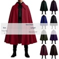 thumbnail image 2 of Ceisia Men Halloween Cape Cloak Lapel Collar Cosplay Costume Medieval Vampire Role Play Outerwear Gift, 2 of 7