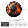 thumbnail image 2 of Honeii Cute Maple Leaf Koala Print Elegant Bone China Decorative Plate, Porcelain Plate,Art Crafts,Ceramic Ornaments for Home Office Wall Decor-6in, 2 of 5