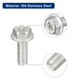 thumbnail image 4 of Uxcell M8x25mm Phillips Hex Head Flange Bolts, 5 Pack 304 Stainless Steel Screws, 4 of 5