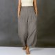 thumbnail image 4 of Pantalones de Cintura Elástica para Mujeres de Cintura Alta Color Sólido con Bolsillos, Pantalones de Longitud Completa Casual para Todas las Estaciones, 4 of 6