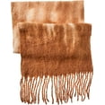 thumbnail image 3 of Steve Madden Women's Fuzzy Tan Tie Dye Scarf, One Size, 3 of 4