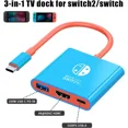 thumbnail image 4 of USB C to HDMI Adapter for Switch 2, Dock 3 in 1 TV Switch Adapter with 4K HDMI Cable, 100W Type C Charging, Compatible with Switch 2, N Switch, Steam Deck, Smartphones, PC, 4 of 7