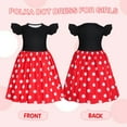 thumbnail image 4 of Benylion Minnie Dress Girl Costume Polka Dot Halloween Mouse Cosplay Party Dress for 7-8 Years, 4 of 6