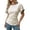 c-211Beige1117, variant on Women Blouses Solid Color Flounce Sleeves Contrast Binding Design Breathable Summer Blouse Short Sleeve O-Neck Stylish Female Tops