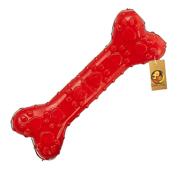 Foodie Puppies Durable Non-Toxic (Rubber Bone) Dog Chew Paw Design Bone Toy For Dogs And Puppies | Teething, Chewing And Fetching | Reduce Separation Anxiety