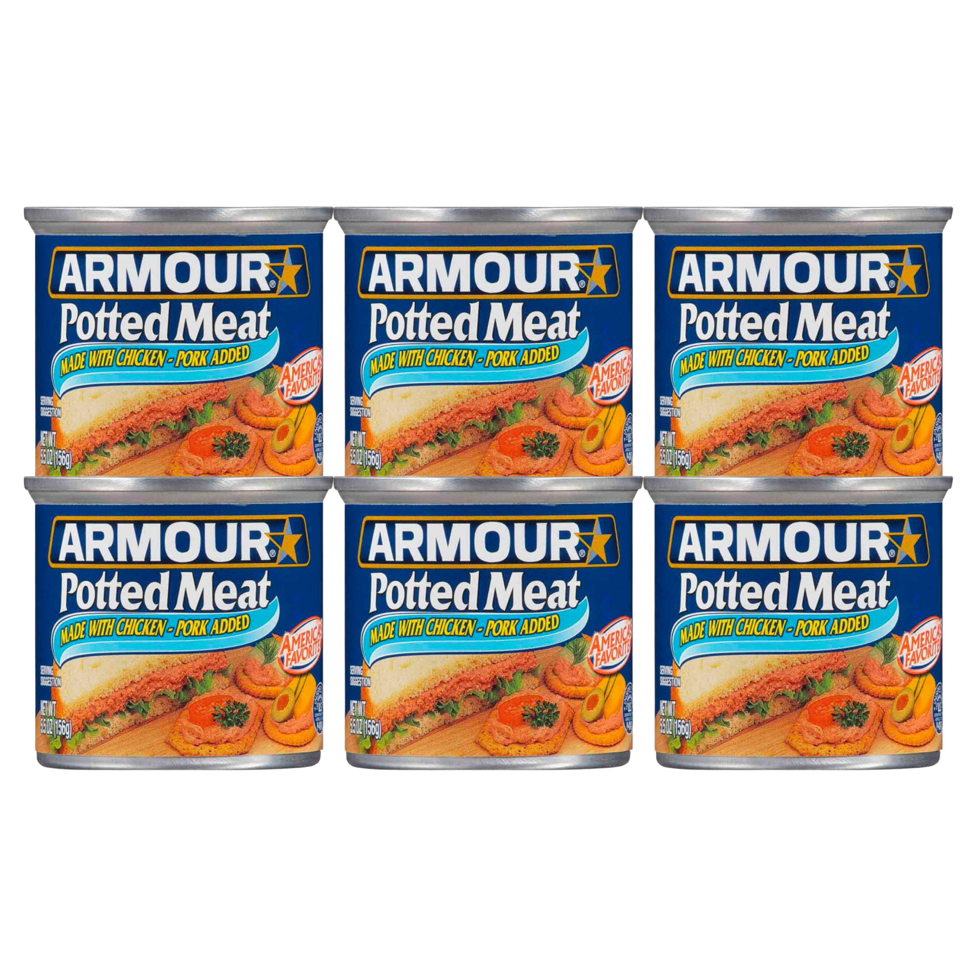 Armour Potted Meat (5.5 oz., Pack of 6 Cans)