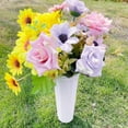 thumbnail image 2 of Minzimin Memorial Floral Vases, Cemetery Vase, Headstones Flower Holder, Grave Cone Vase, Flower Pots for Outdoor Plants, Decorative Plastic Containers Set of 6, 2 of 9