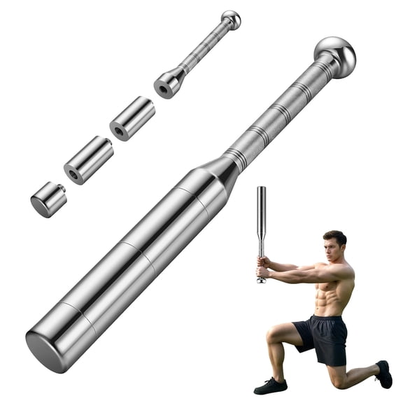 EAST MOUNT Adjustable Weightlifting Bar Macebell Clubbell for Strength Training,6-in-1 Premium Steel Weighted Indian Clubbell for Full Body ,Muscles, Shoulder/Grip/Forearm Training & Stretching