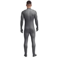 thumbnail image 2 of Haitryli Men's One Piece Unitard with Full Finger Glovers Stand Collar Full Body Suits Costume Charcoal Grey 180, 2 of 5