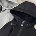 thumbnail image 5 of Ohufall Sweatshirt Jacket for Kids Boys Hooded Zipper Solid Color Sweatshirts Long Sleeve Drawstring Fashion Casual Top 3-15Y, 5 of 5