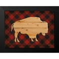 thumbnail image 2 of Rader, Lauren 14x12 Black Modern Framed Museum Art Print Titled - Wood and Plaid Buffalo, 2 of 5