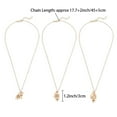 thumbnail image 2 of 3pcs Charm Stitching Inlaid Rhinestone Jewelry Best Friend Sun Moon Cloud Star Friendship Necklace BFF Pendant GOLD, 2 of 8
