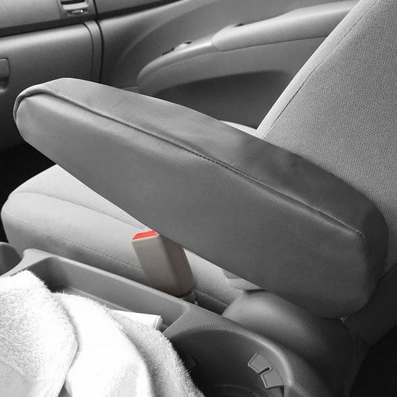 FH Group Leather Auto Armrest Cover for Car Van Truck 1 PCS Gray