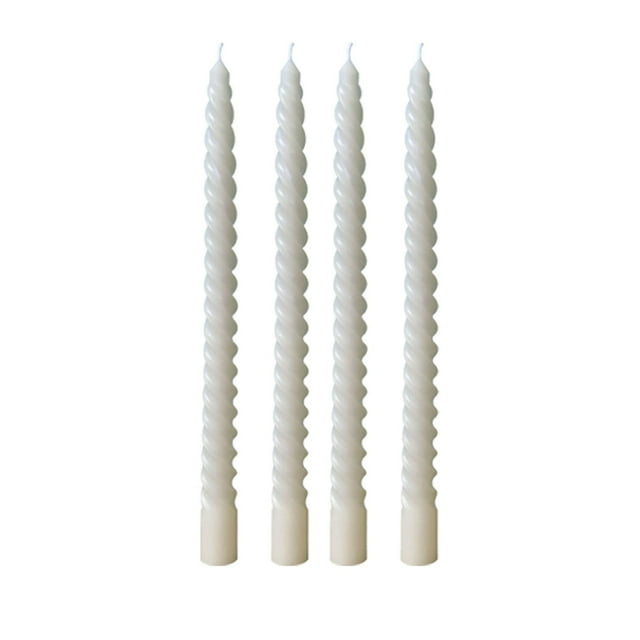 Virelaxpo Long Unscented Threaded Decorative Candle Set for Wedding Banquet Party Holiday | Size 2x2x25cm