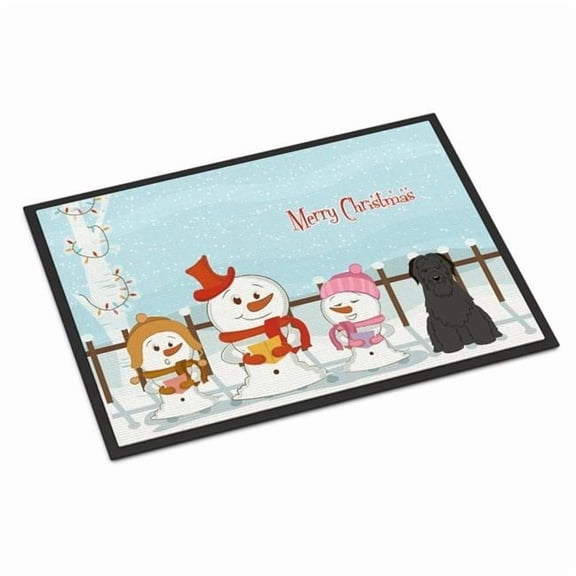 Carolines Treasures BB2412JMAT Merry Christmas Carolers Briard Black Indoor or Outdoor Mat, 24 x 0.25 x 36 in.