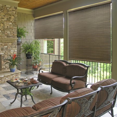 Radiance 8' x 6' Crank Operated All Natural Bamboo Outdoor ...