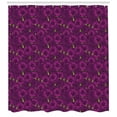 thumbnail image 3 of Floral Shower Curtain, Tulips Pattern Detailed Arrangement of Spring Season Petals Romantic Design, Fabric Bathroom Set with Hooks, 69W X 84L Inches Extra Long, Purple and Green, by Ambesonne, 3 of 3