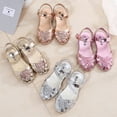 thumbnail image 5 of Bmnmsl Girls Sandals Casual Light Cool Love Sequin Monochrome Flat Shoes, 5 of 6
