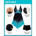 thumbnail image 2 of Traje de baño Tankini Aolina para mujer, talla grande, cuello en V, 2 of 7