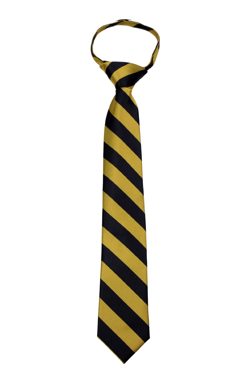 Extra Long Royal and Black Collegiate Striped Men's Tie Necktie Schools Ties 
