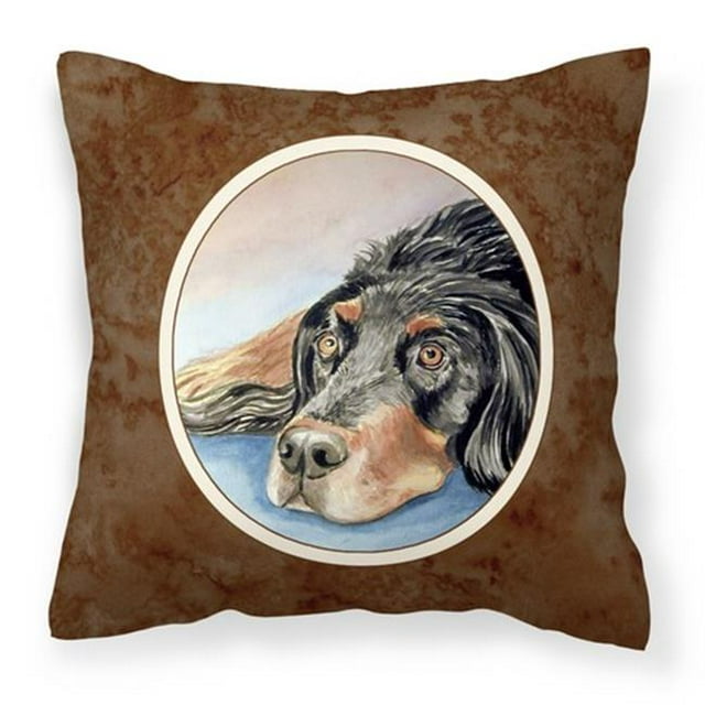Carolines Treasures 7062PW1414 Gordon Setter Waiting on Mom Fabric Decorative Pillow