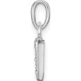 thumbnail image 3 of 14K White Gold 14Kw Rhodium-Plated Diamond Letter V Initial Pendant Made In United States yc251v, 3 of 6