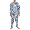 thumbnail image 3 of Balery Seaside Primary Color Pijama para Hombre de Dos Piezas con Manga Larga, Conjunto de Dormir y Descanso Suave con Bolsillos-Small, 3 of 7