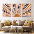 thumbnail image 2 of Boho Wall Art Prints, Mid Century Modern Sunshine Canvas, Sun Rays Wall Decor, Geometric Wall Art, Minimalist Wall Art, Boho Art Wall Decor -12x16in Framed, 2 of 6