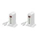 thumbnail image 1 of Methold USB de 5 puertos para pantalla LED 5V 4A estación de carga Multi USB Universal teléfono escritorio pared hogar UE EE. Blanco Enchufe de la UE 2piezas, 1 of 6