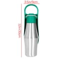 thumbnail image 4 of Tuvgenk Dog Water Bottle with Handle Stainless Steel Outdoor 27 Oz Water Bottle Jug Green Leak Proof Reusable Dog Drink Dispenser for Walking Hiking, 4 of 5
