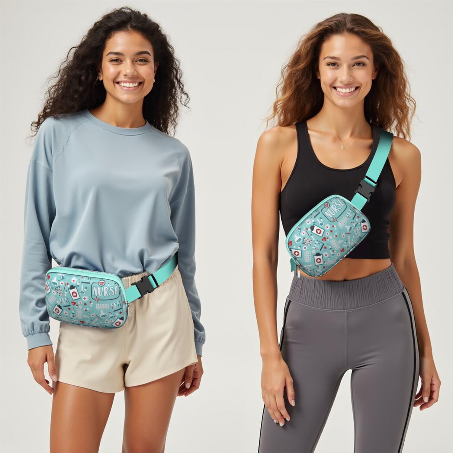Cute Nurse Aesthetic Belt Bag – Funny Nurse Life Fanny Pack Gift for Nursing Students & Healthcare Heroes, Comfortable & Stylish