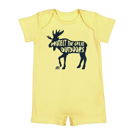 

Great Outdoors Water-Based Jersey T-Romper - Yellow/Navy Ink - 24 Months