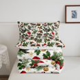 thumbnail image 5 of Manfei Cartoon Raccoon Animals Queen Comforter Set,Christmas Santa Hat Comforter Sets Queen,Gray Green,Christmas Reversible,3 Pieces,1 Comforter and 2 Pillowcases, 5 of 7