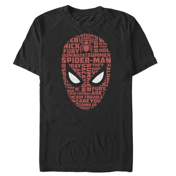 Men's Marvel Spider-Man: Far From Home Keywords  Graphic Tee Black 2X Large