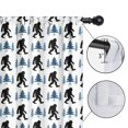 thumbnail image 4 of Blackout Kids Curtains,White Bigfoot and Pine Tree Pattern Childrens Insulated Curtains Set Of 2,Bedroom Essentials,Toddler Room Decor 52x84in(132x213cm), 4 of 5
