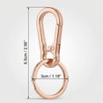thumbnail image 2 of DF Metal Spring Clasp Keychain with Split Key Ring, Durable Carabiner Key Holder for Keys, Bags, Purses, Assorted 4 Colors, 2 of 7