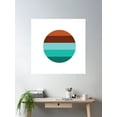 thumbnail image 2 of Vintage Earth Circle Poster Wall Art, Modern Wall Decor For Living Room Bedroom, 16x16 UNFRAMED, 2 of 3