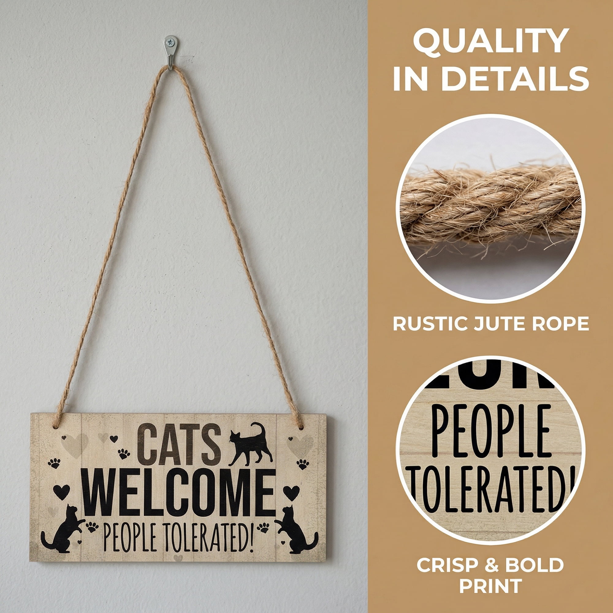 Unique Bargains Pet Sign Home Decor Decorative Wall Plaque Style D 3.9in
