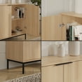 thumbnail image 6 of Nexera Slim 2-Door Storage Cabinet, Natural Blonde Oak, 6 of 9