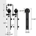 thumbnail image 3 of WINSOON 10FT Double Bypass Sliding Barn Door Hardware Kit I Style Hanger Black Finish, 3 of 5